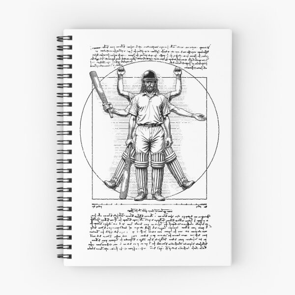 Item preview, Cricket Player Cricketer Vitruvian Man Leonardo Da Vinci designed and sold by GrandeDuc.