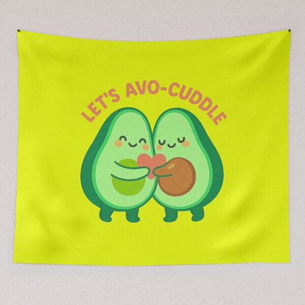 Item preview, Let’s Avo-Cuddle – Avocado Hug Sticker designed and sold by BloomKind.