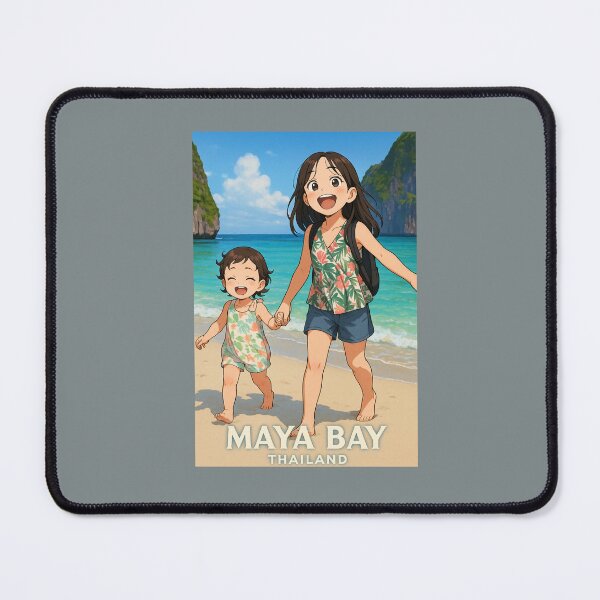 Item preview, Maya Bay Thailand | Cute Anime Sisters on Vacation designed and sold by konthai.familyart.