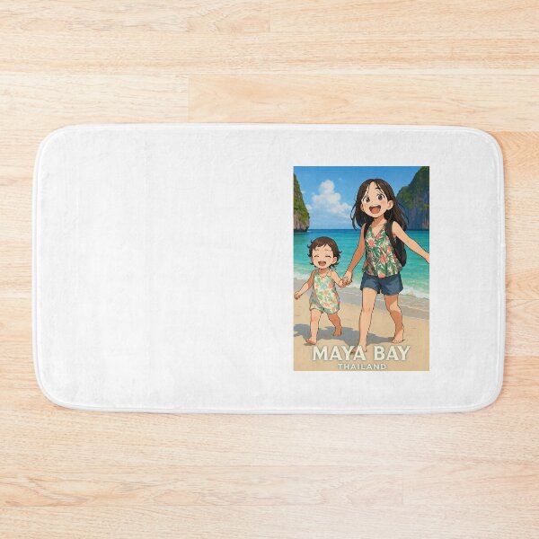 Item preview, Maya Bay Thailand | Cute Anime Sisters on Vacation designed and sold by konthai.familyart.