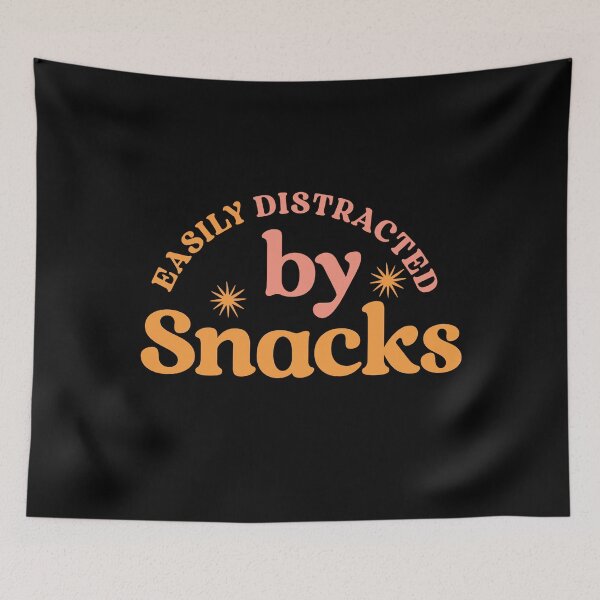 Item preview, Easily Distracted by Snacks – Funny Food Lover  designed and sold by Shubi.