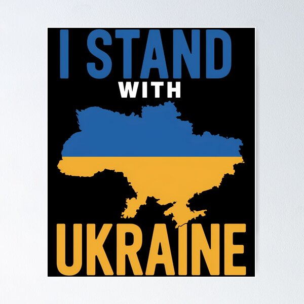 Item preview, I Stand with Ukraine Map designed and sold by Sunset4Bones.