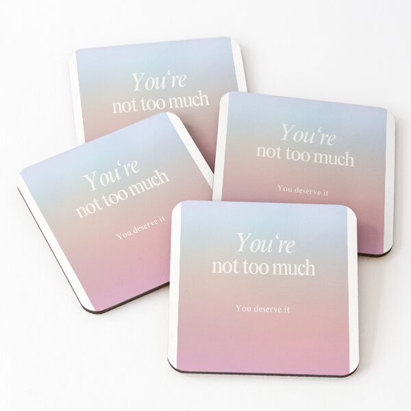 Item preview, You Are Not Too Much – Minimal Manifesting Wall Art Print designed and sold by SmolSummer.Homie.