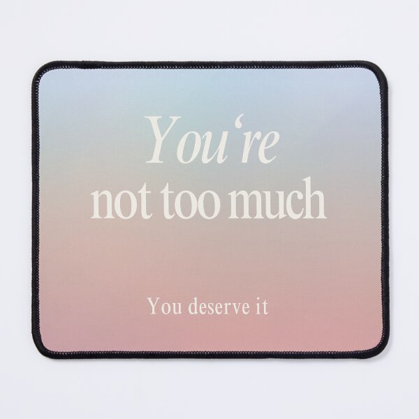 Item preview, You Are Not Too Much – Minimal Manifesting Wall Art Print designed and sold by SmolSummer.Homie.