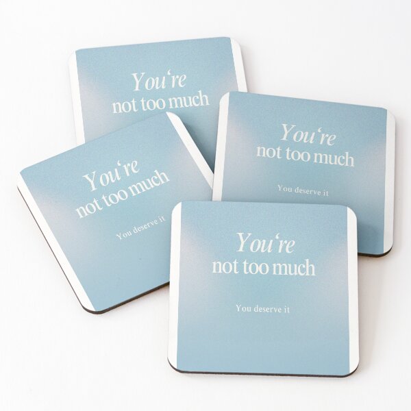 Item preview, You Are Not Too Much – Minimal Self-Love Wall Art Print designed and sold by SmolSummer.Homie.