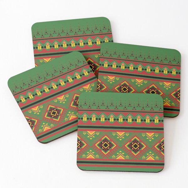 Item preview, Colorful Geometric Ethnic Design with Red, Green, and Yellow designed and sold by DesignByNui.