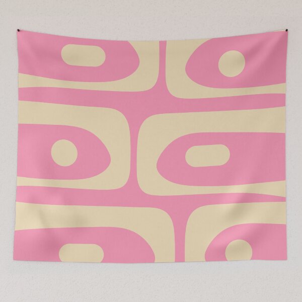 Item preview, Mid Century Modern Retro Abstract Minimalist Pink Piquet Pattern designed and sold by kierkegaard.