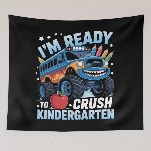 Item preview, I'm Ready To Crush Kindergarten First Day of Boys designed and sold by Sunset4Bones.