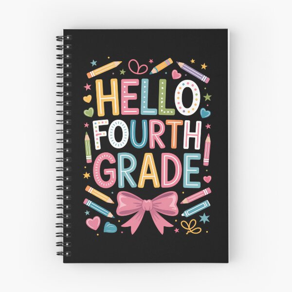 Item preview, Preppy Hello 4th Grade Teacher Coquette Bow Back To School designed and sold by Sunset4Bones.