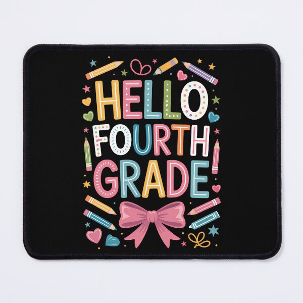 Item preview, Preppy Hello 4th Grade Teacher Coquette Bow Back To School designed and sold by Sunset4Bones.