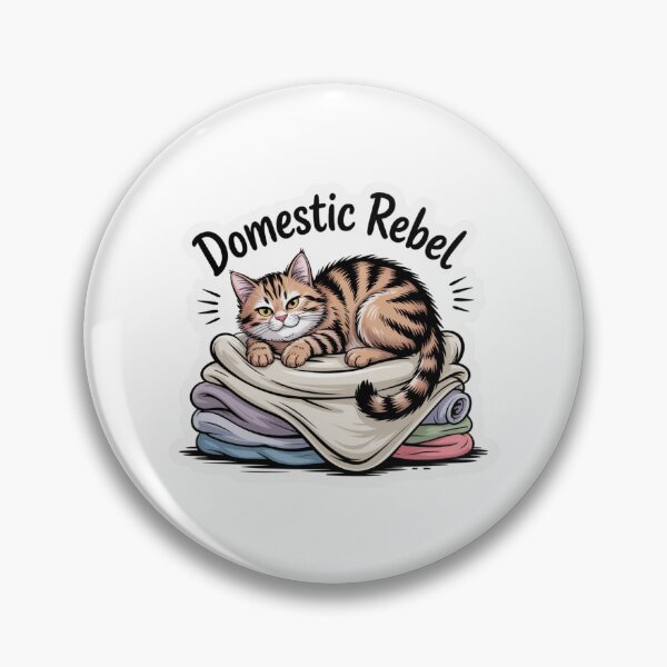 Item preview, Domestic Rebel – Sassy Cat on Laundry Pile designed and sold by ArtByYunus.