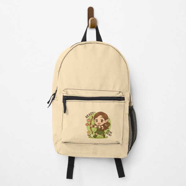 Item preview, Cute Chibi Elf Archer – Kawaii Fantasy Bow Girl "Ready Pew Pew" Design designed and sold by konthai.familyart.