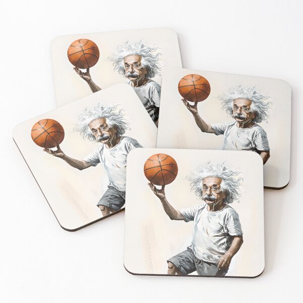 Item preview, Einstein playing basketball designed and sold by paulrommer.