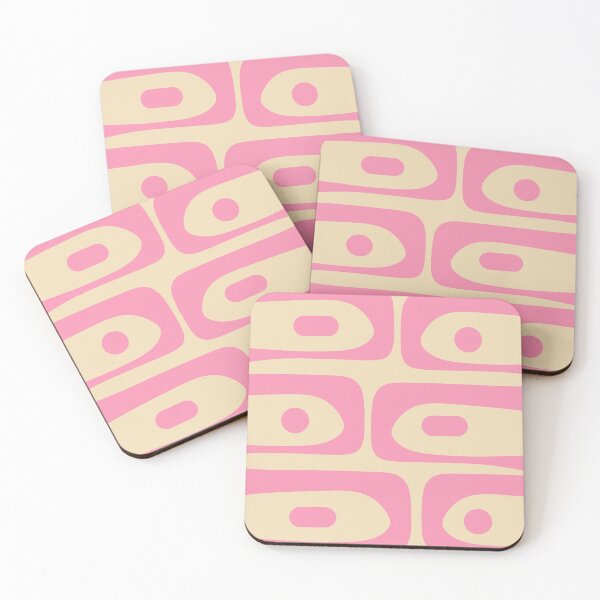 Item preview, Mid Century Modern Retro Abstract Minimalist Piquet Pink Pattern designed and sold by kierkegaard.