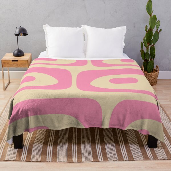 Item preview, Mid Century Modern Retro Abstract Minimalist Piquet Pink Pattern designed and sold by kierkegaard.