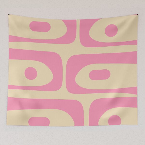 Item preview, Mid Century Modern Retro Abstract Minimalist Piquet Pink Pattern designed and sold by kierkegaard.