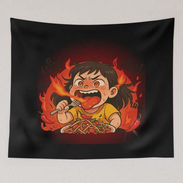 Item preview, Spicy Thai Food Challenge – Funny Cartoon Design designed and sold by konthai.familyart.