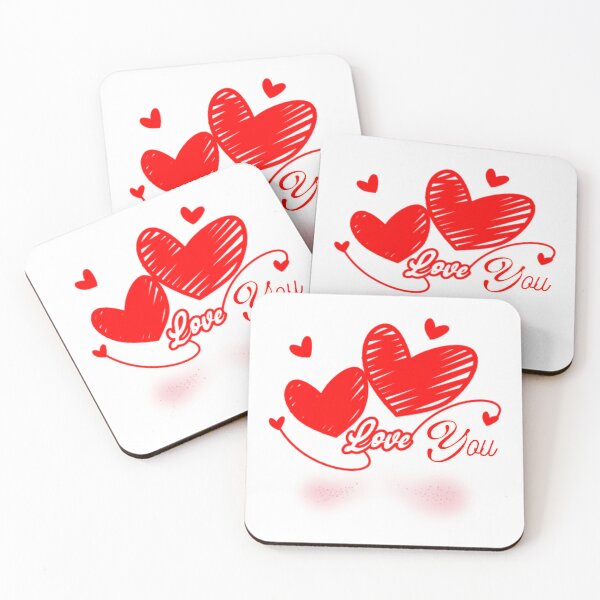Item preview, Love you with red heart symbol designed and sold by okalharbi.