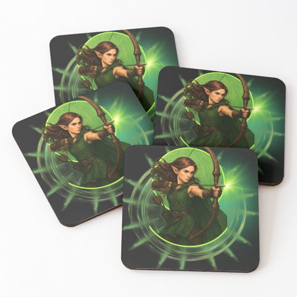 Item preview, Epic Elf Archer Warrior | Fantasy Female Bow Hunter Art designed and sold by konthai.familyart.