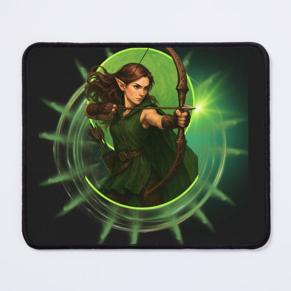 Item preview, Epic Elf Archer Warrior | Fantasy Female Bow Hunter Art designed and sold by konthai.familyart.