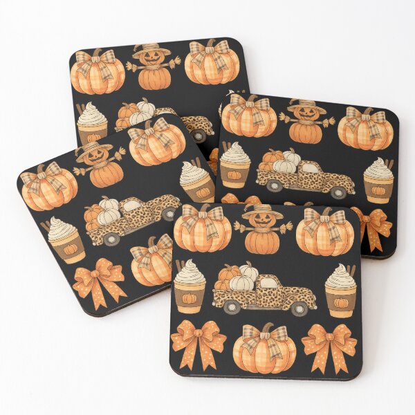 Item preview, Fall Pumpkin Collage with Leopard Truck and Plaid Bows designed and sold by haitrieuic96.