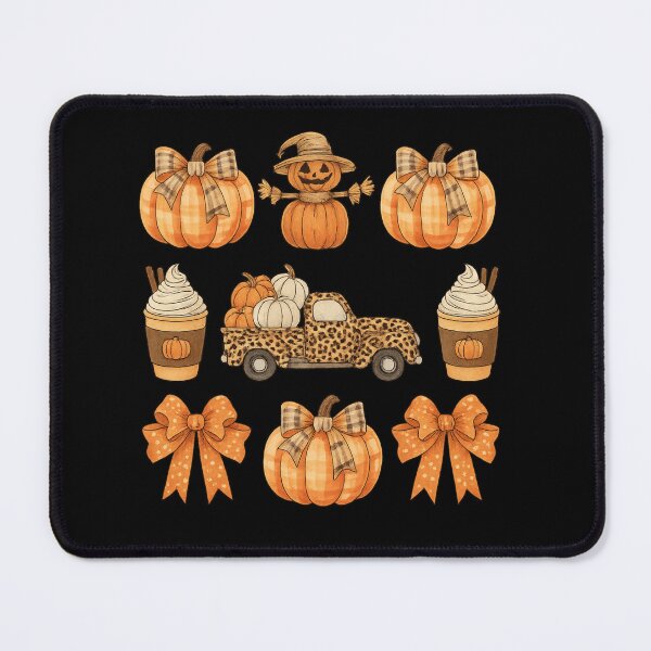 Item preview, Fall Pumpkin Collage with Leopard Truck and Plaid Bows designed and sold by haitrieuic96.