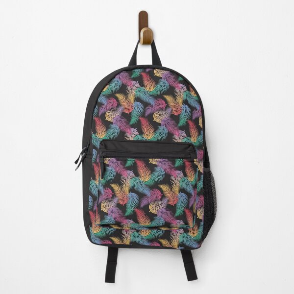 Item preview, Rainbow Tropical Palms Print - Black designed and sold by Daniel Bevis Design.