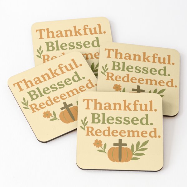 Item preview, Thankful. Blessed. Redeemed designed and sold by Kingdom Content.