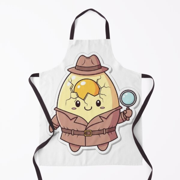 Item preview, Detective Egg Kawaii Sticker – Cracked Egg Yolk Investigator in Trench Coat designed and sold by EverMuse_0_0.