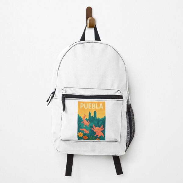 Item preview, Playful Axolotls Explore Puebla Cathedral Garden Retro designed and sold by RetroPop23.