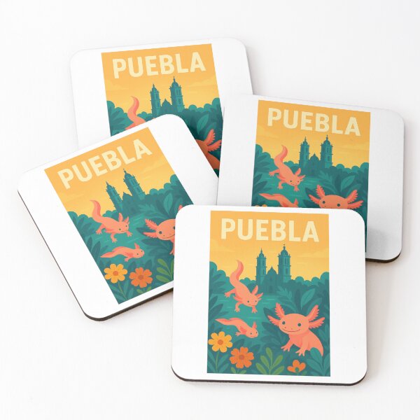 Item preview, Playful Axolotls Explore Puebla Cathedral Garden Retro designed and sold by RetroPop23.