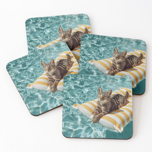 Item preview, Gray Tabby on Pool Float designed and sold by Elisabeth Lucas.