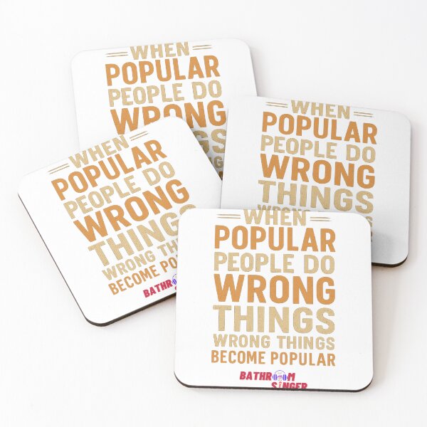 Aperçu de l'œuvre Avertissement de tendance – T-shirt avec citation « The Wrong Things » créée et vendue par bathroomsinger.