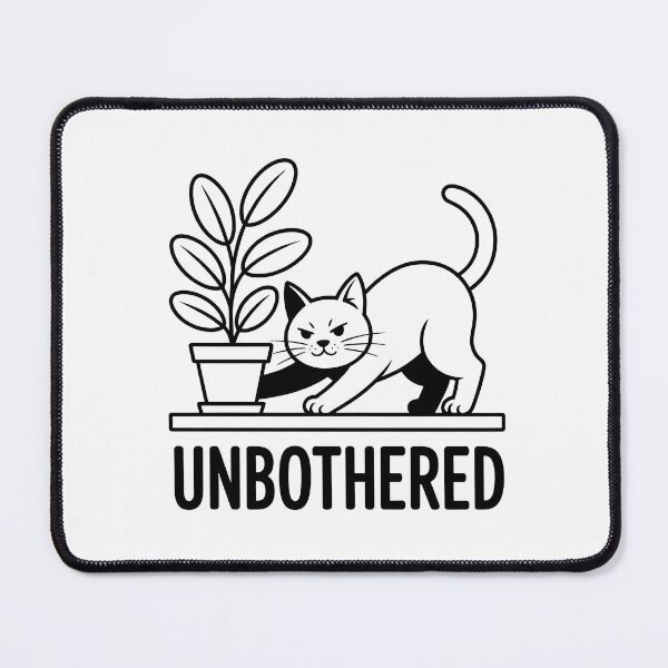 Item preview, Unbothered Cat Plant Attack designed and sold by GROOVEGORB Design Shop.