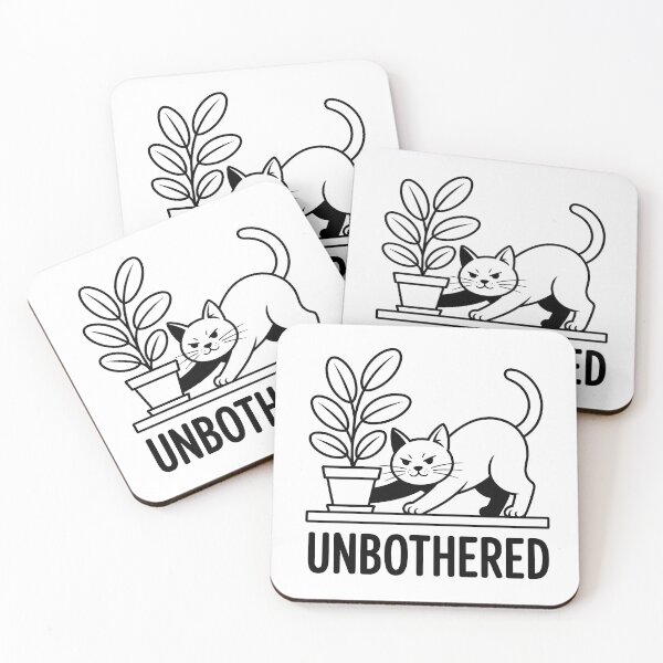 Item preview, Unbothered Cat Plant Attack designed and sold by GROOVEGORB Design Shop.