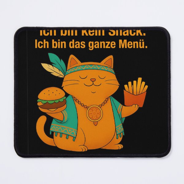 Item preview, I'm not a snack – I'm the whole meal | Funny fat cat with fries & burger designed and sold by sasahe.