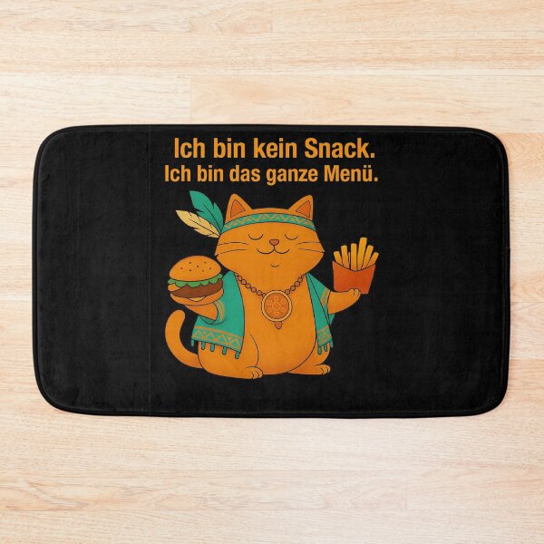 Item preview, I'm not a snack – I'm the whole meal | Funny fat cat with fries & burger designed and sold by sasahe.
