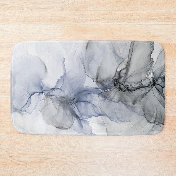 Item preview, Slow Motion Floating Ink Blue Grey designed and sold by artsandsoul.