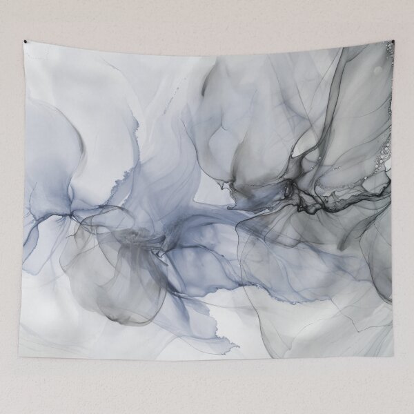 Item preview, Slow Motion Floating Ink Blue Grey designed and sold by artsandsoul.
