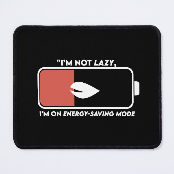 Item preview, Energy Saving Mode – Funny White Battery Icon Design designed and sold by DKunic.