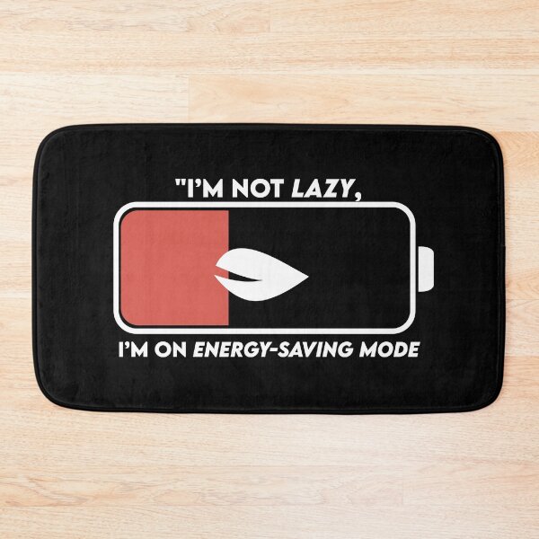 Item preview, Energy Saving Mode – Funny  White Battery Icon Design designed and sold by DKunic.