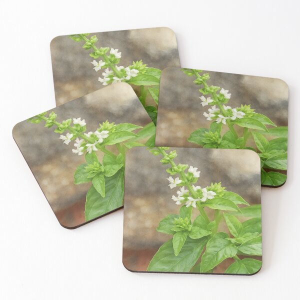 Item preview, Watercolor of Blooming Basil Flower designed and sold by Miradas del Mundo.