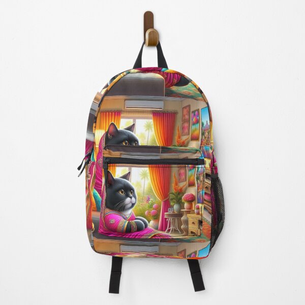 Item preview, Cat is watching TV in a living room designed and sold by ParateePShop.