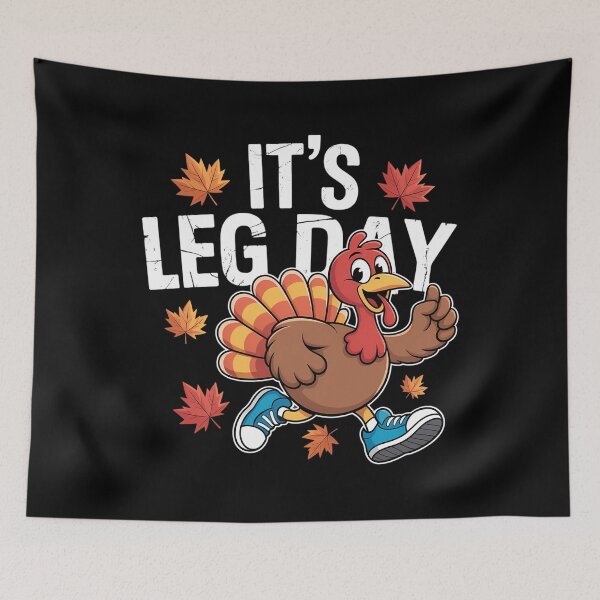 Item preview, It's Leg Day Turkey Running Funny Thanksgiving designed and sold by brynatshop.