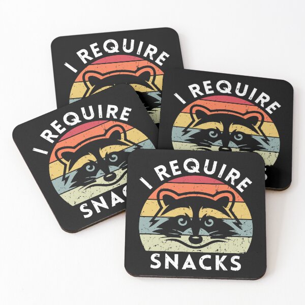 Item preview, I Require Snacks Funny Raccoon Sunset designed and sold by macciodesigns.