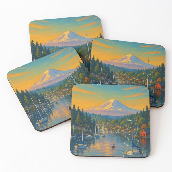 Item preview, Evening Light on Gig Harbor, Washington designed and sold by Aryabek.