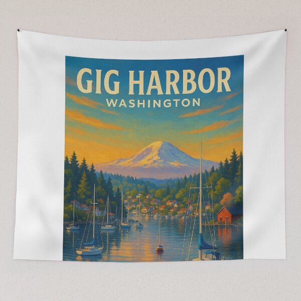 Item preview, Evening Light on Gig Harbor, Washington designed and sold by Aryabek.