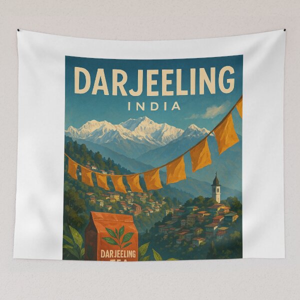 Item preview,  Darjeeling Tea and the Himalayas, India designed and sold by Aryabek.