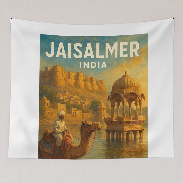 Item preview, Jaisalmer Fort and Gadisar Lake, Rajasthan designed and sold by Aryabek.