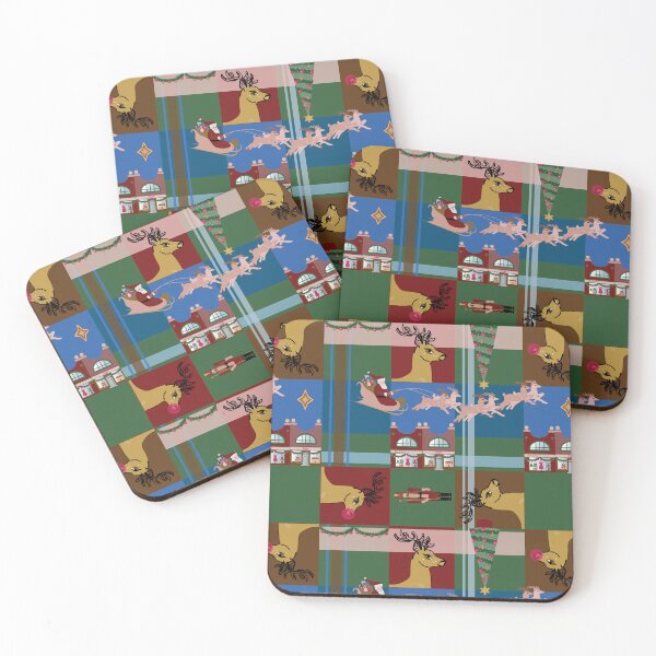 Item preview, Whimsical Reindeer Advent Plaid, Xmas pattern designed and sold by ncxadair.